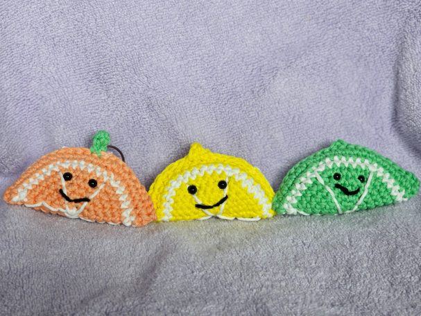 citrus slice keyrchains